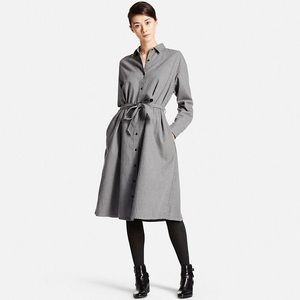 UNIQLO Long Cotton Shirtdress, size XS